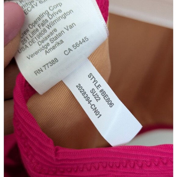 J. Crew Active Ribbed Long Sleeve One Piece Swimsuit Rash Guard Pink SZ 3X/24 - Picture 8 of 16